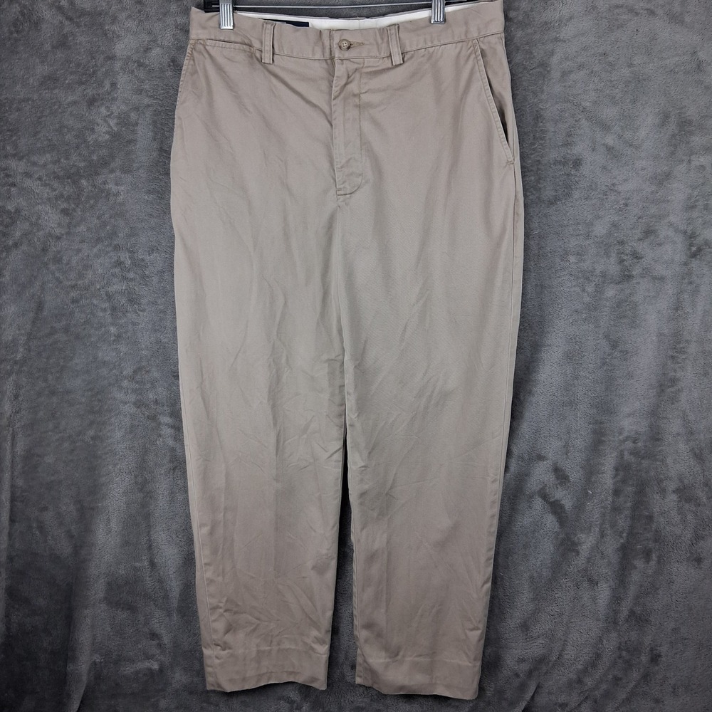 Vintage Polo Ralph Lauren Prospect Pant Mens 32x30 Tan Khaki Chino Straight Leg